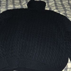 Talbots Navy Blue Cable Knit Sweater